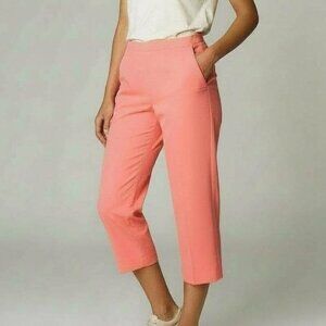 Alfred Dunner Coral Cropped Pants 14 Comfort Waist Stretch Pull-On Cargo Pocket